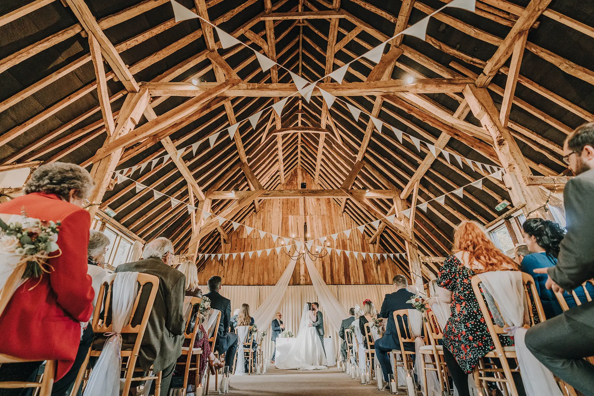 clock barn weddings ceremony main barn