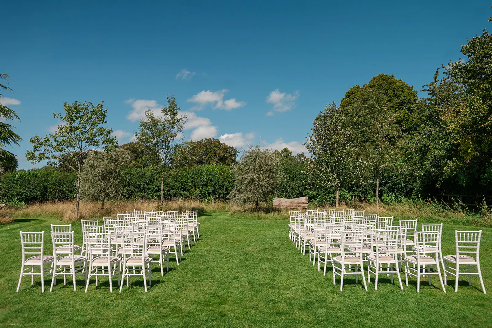 clock barn weddings outdoor ceremony setup the padock