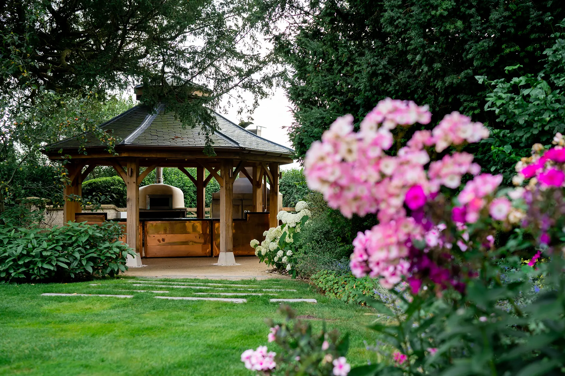 clock barn weddings outdoor kitchen