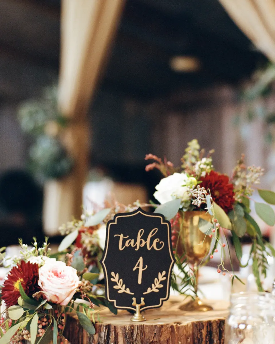 Clock Barn autumnal decorations nature wedding