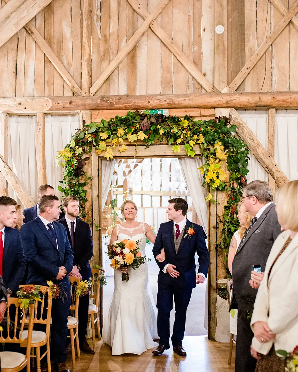 Clock Barn wedding events venue autumnal decorations nature wedding