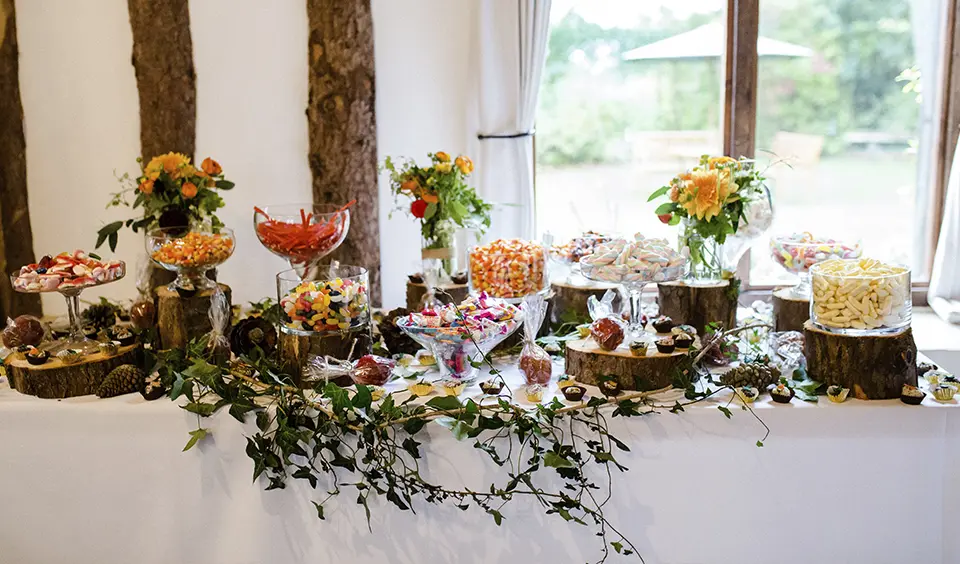 Clock Barn wedding autumnal decorations nature wedding