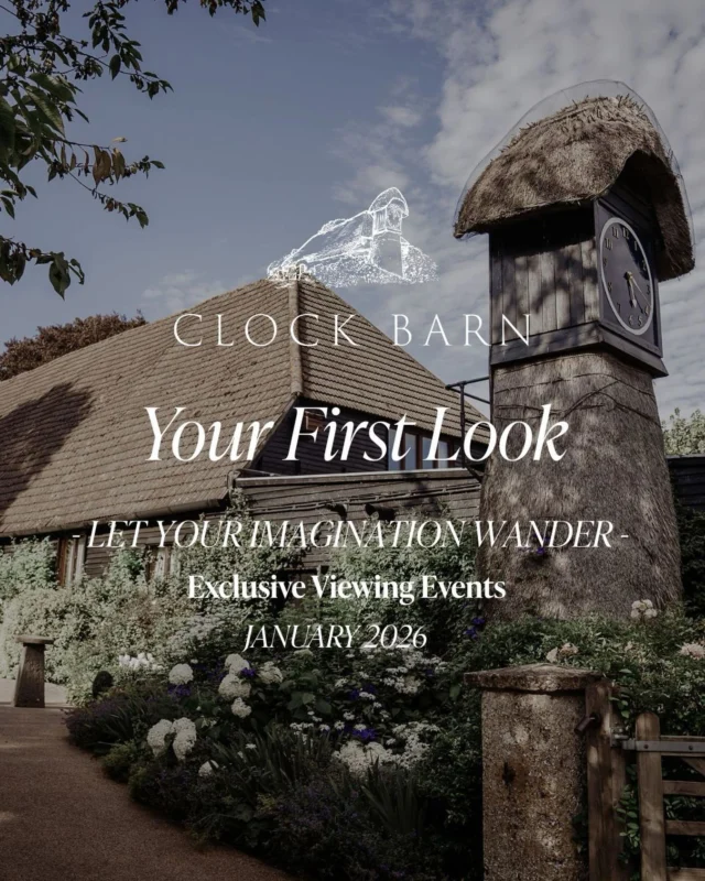 ✨Let your imagination wander✨  This January, we’re opening our doors for Your First Look - a series of exclusive viewing events designed to help you picture your wedding day at Clock Barn.  From characterful spaces to inspiring supplier touches, countryside surroundings and cosy accommodation, you’ll be guided through every moment of your celebration.  To ensure a truly bespoke and personal experience, spaces are limited. Reserve your place via our website’s ‘Book a Visit’ page or by calling 01256 630199 - we can’t wait to welcome you to Clock Barn.💫  📷@alistair_jones_photography  #ukweddings #january #clockbarnwedding #weddingjourney #loveisintheair #firstlook