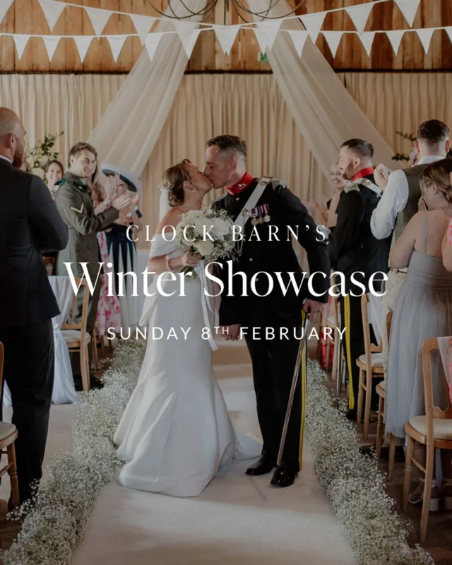 ✨Clock Barn’s Winter Showcase✨
🗓️Sunday, 8th February, 11-3 pm  Still searching for your dream wedding venue? Step into the magic of Clock Barn this February and experience the romance of a countryside wedding.  Enjoy a seasonal welcome drink, delicious samples from our chefs’ kitchen, and soak up the cosy atmosphere with live music and winter styling throughout the venue.  Explore our charming barns and accommodation, meet our friendly team, and start picturing your perfect day surrounded by your loved ones.  Spaces are limited, so don’t miss out! Book your place via the link in our bio.  #love #weddingshowcase #clockbarnwedding #winterwedding