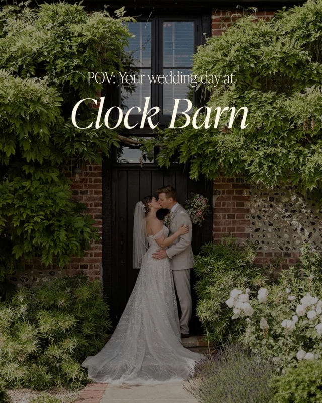 What would your perfect wedding day look like?  From the quiet excitement of getting ready, to saying “I do”, slowing down over drinks and gathering around the table for seasonal dining, all set amongst the Hampshire countryside.  At Clock Barn, every part of the day is yours to enjoy, with space to celebrate, relax and make the most of being together.  Could you picture your wedding day here?  Discover Clock Barn via the link in our bio. We can’t wait to welcome you!  📷 
@ben.goode 
@gingersnaps_photography_katy 
@charlotte_stoneham_photography 
@alisaroberts_ 
@studiorougephotography 
@adelaphoto  #clockbarnwedding #ukweddingvenue #hampshirebarnwedding #pov #luxurywedding