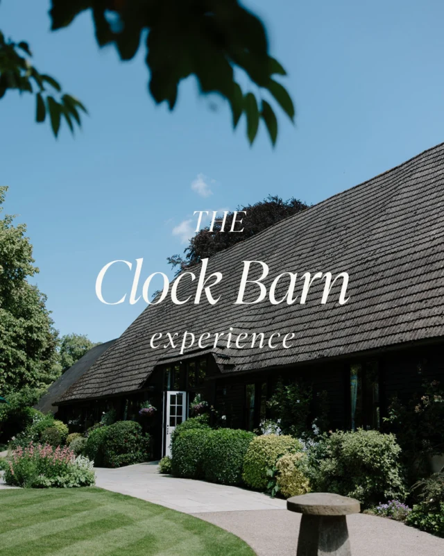 The Clock Barn experience 💫  Where every detail comes together to create something special.  From our peaceful Hampshire countryside setting, to thoughtful touches, and welcoming accommodation.  Discover a place to celebrate, unwind and spend meaningful time together.  A little world of your own, at Clock Barn.  Discover more via the link in our bio.  📷 @nadinelorettaphotography  #weddingplanning #detailsmatter #clockbarnwedding #hampshirebarnwedding